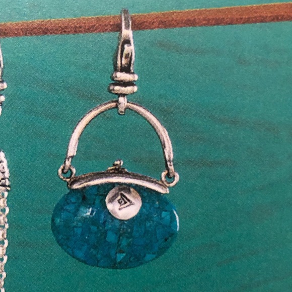 Silpada Sterling Silver Turquoise Trendsetter Purse Charm C2606 - Picture 8 of 8